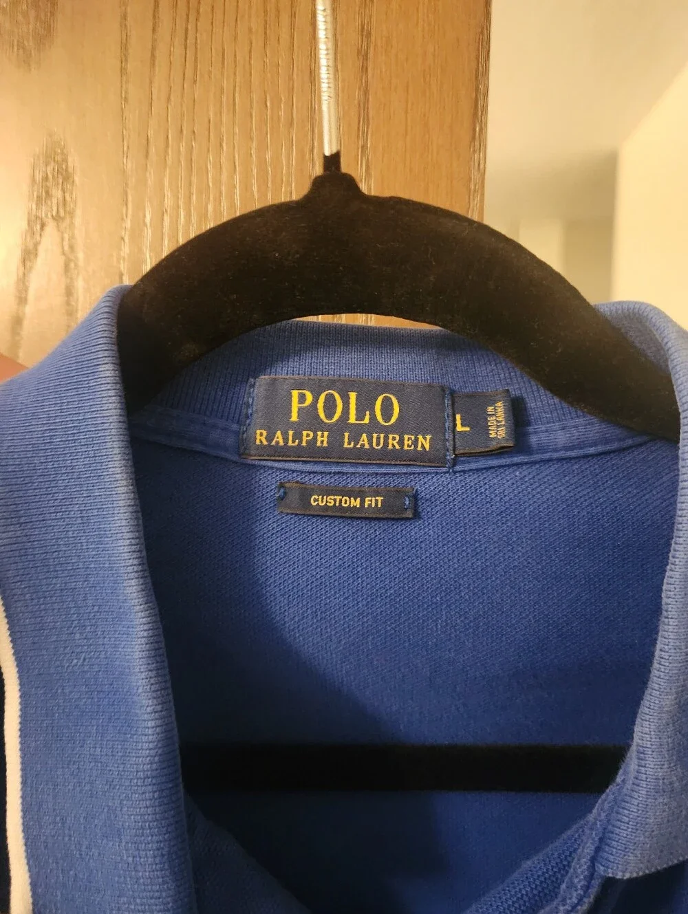Polo by Ralph Lauren Men's Blue Embroidered Polo Shirt, Size Large